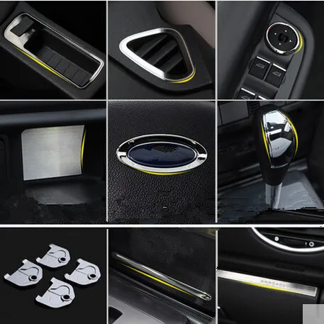 

For Ford Focus 2 MK2 Sedan Hatchback 2005-2016 Car-Styling Interior Trim Strip Chrome Decoration Sticker Ring Accessories