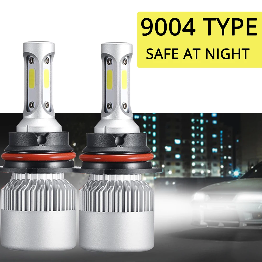 2X DC12v лампа белая светодиодная фара COB LED лампы ближнего/дальнего света 72 Вт 8000 Лм 6500К фара Led авто освещение на открытом воздухе яркий свет.