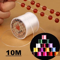 10 meters1mm strong mixed color clear crystal elastic stretchy string thread wire line necklace beading cord for jewelry making