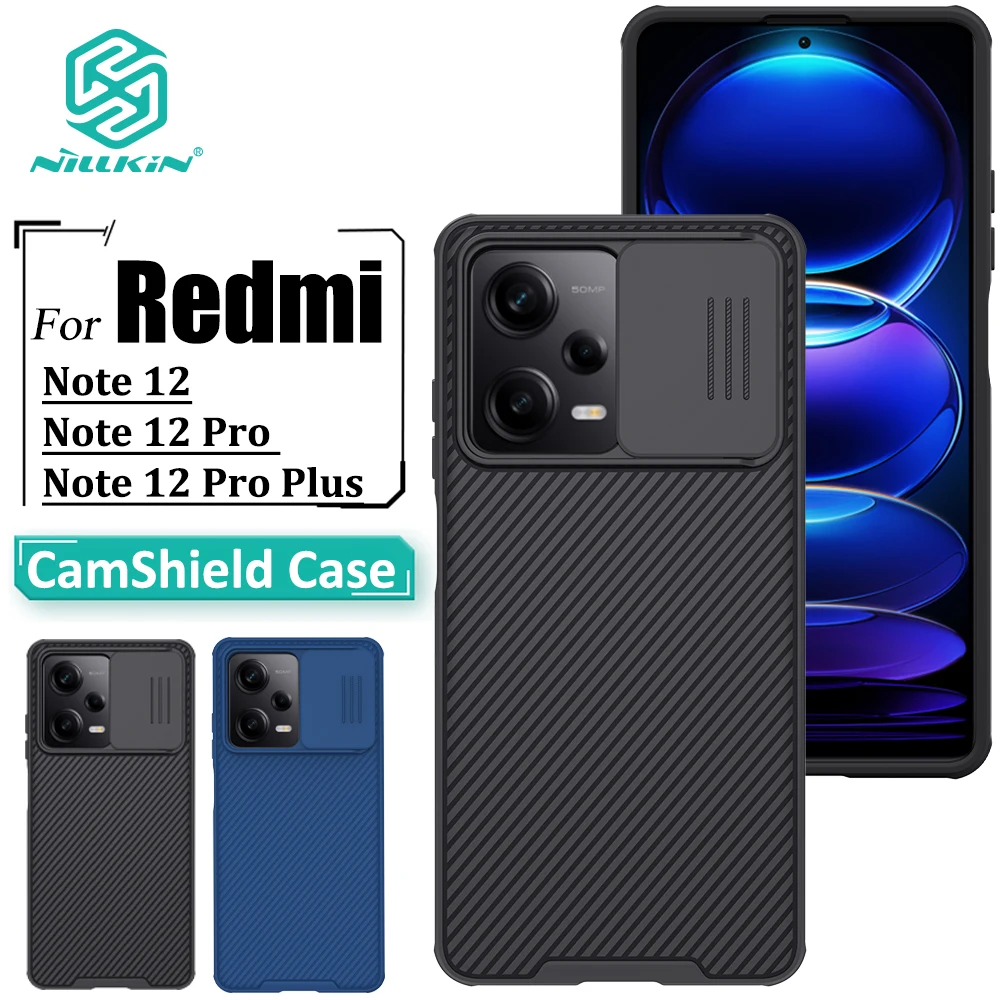 Чехол Nillkin для Xiaomi Redmi Note 12 / 12 Pro / 12 Pro Plus 5G, чехол CamShield Pro с защитной крышкой для камеры, жесткая задняя крышка