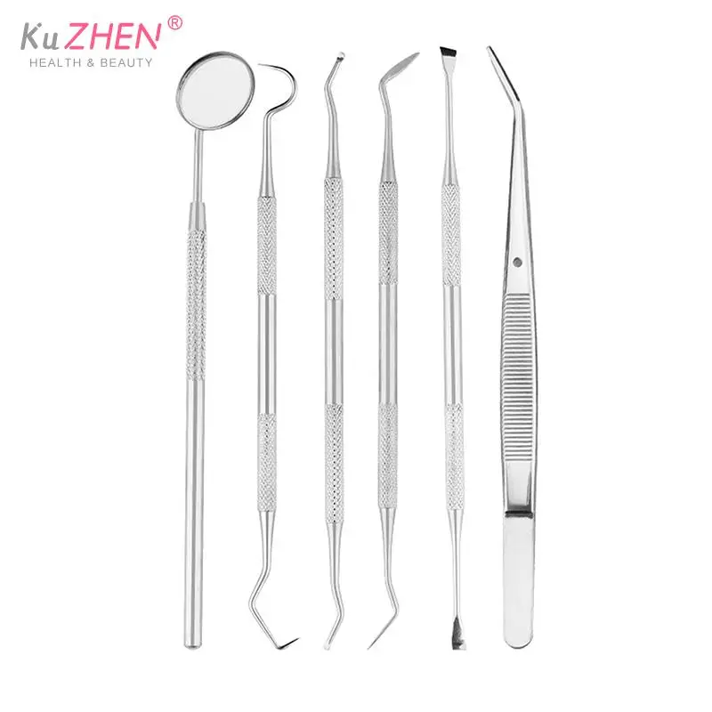 

1/6pc Stainless Steel Dental Mirror DentalKit Pocket Mouth Mirror Household Dental Appliance OralCare TeethWhitening Dental Tool