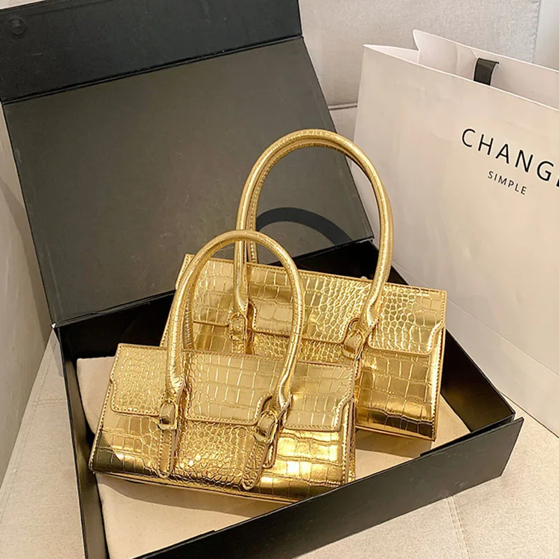 

Popular Portable Women's Shoulder Underarm Bag Casual Versatile Crossbody Bags Crocodile Pattern Leather Handbag High Quality