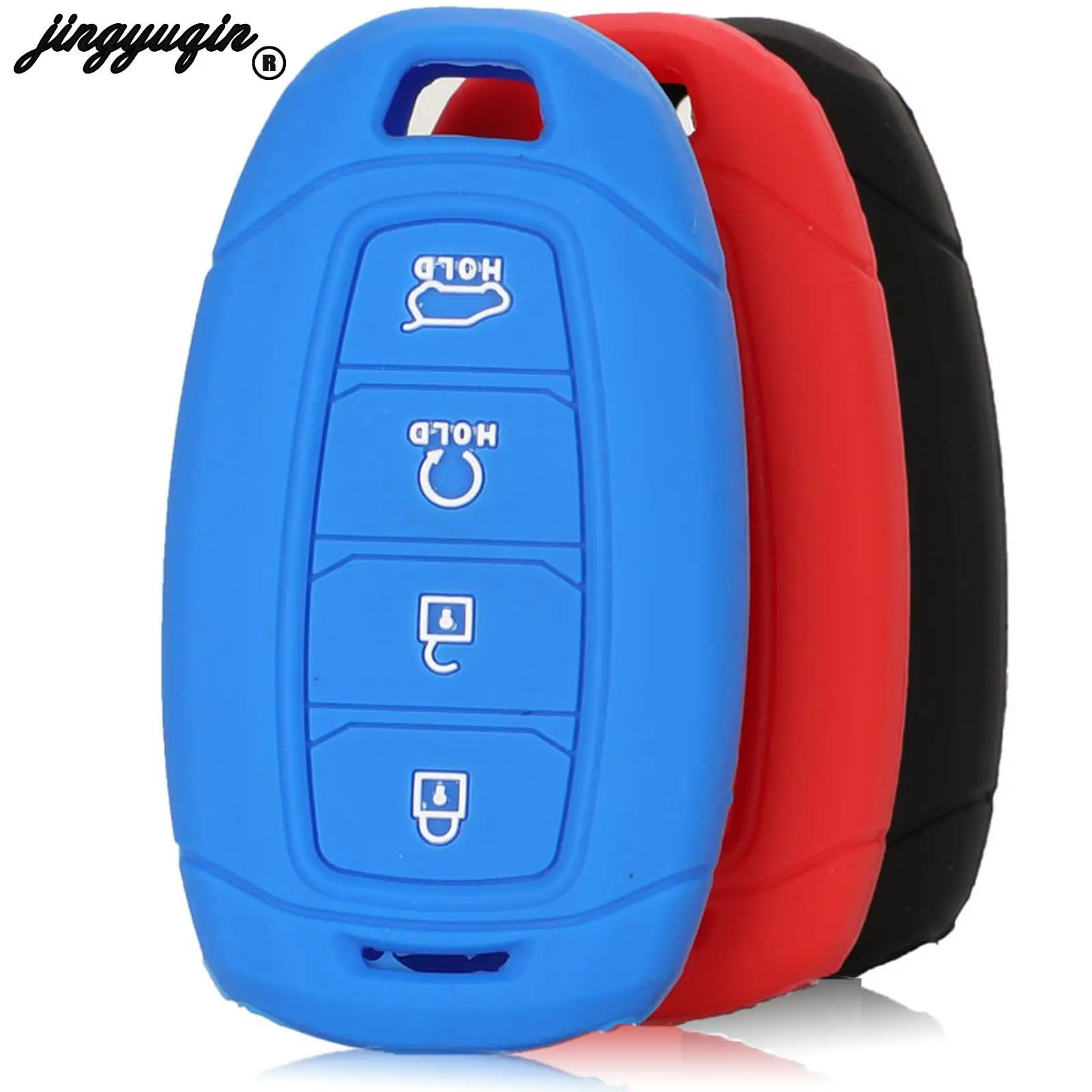 

Jingyuqin Чехол для автомобильного ключа с дистанционным управлением для Hyundai i30 i35 i40 Kona Azera Elantra Solaris greatig Accent Santa Fe 2018 2019