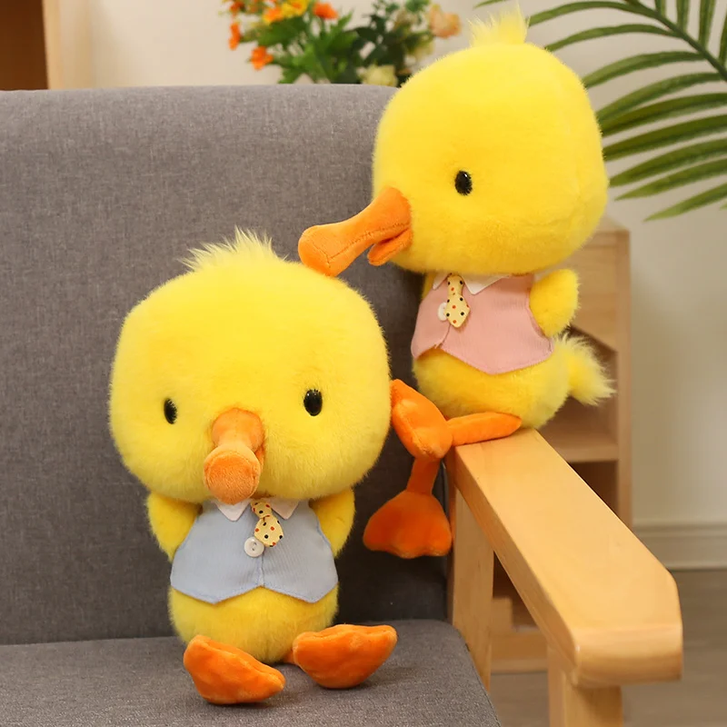 

Новинка, плюшевые игрушки в виде различных уток, 38 см, одежда, пушистое животное, мягкая кукла компании, рождественские подарки для детей