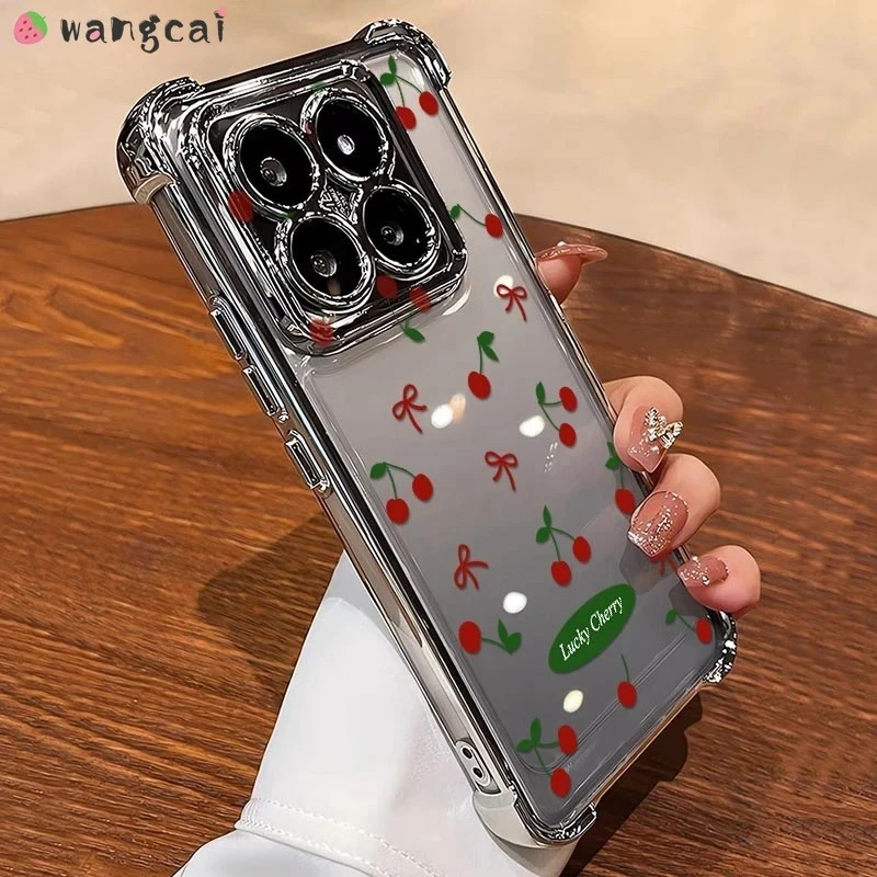 Фото Для Vivo Y15S Y15A Y20 Y20s Y20a Y20i Y20T Y20G Y12A Y12s Y17 Y15 Y13 Y12 Y11 Чехол для телефона Красный вишневый фруктовый галстук-бабочка Мягкий чехол №5