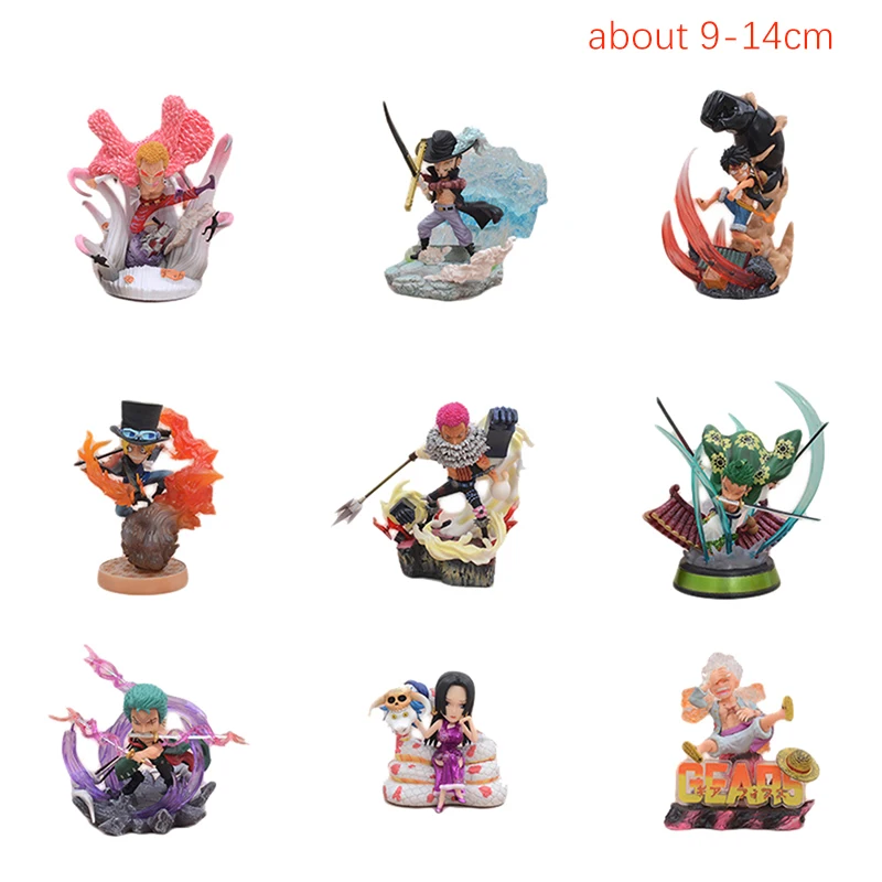 

Anime One Piece Action Figures Dracule Mihawk Donquixote Doflamingo Q Ver. Anime Collectible Figurines Toys Gift