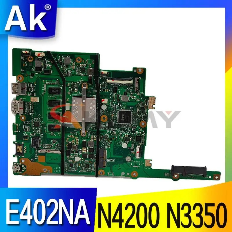 E402NA E502NA Mainboard For ASUS VIVOBOOK E402N E502N Laptop Motherboard N4200 N3350 CPU 4G/8G RAM 100% working