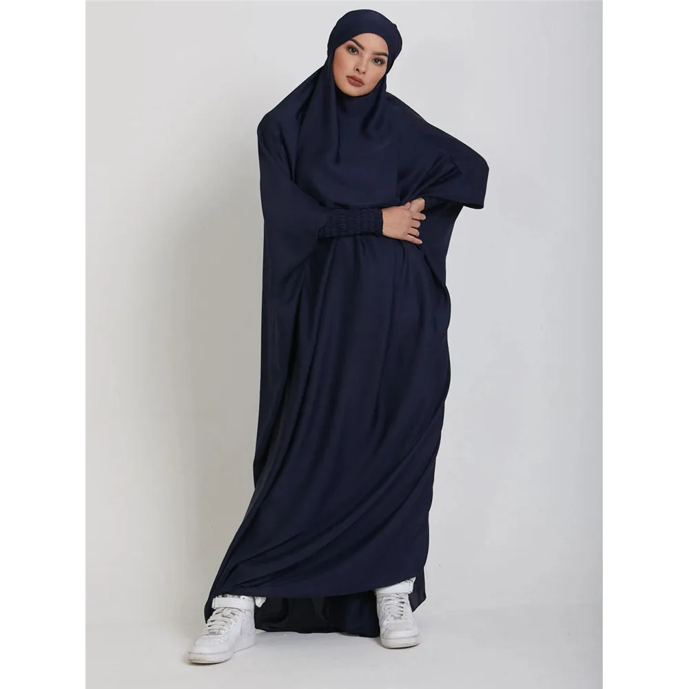 Мусульманский цельный молитвенный хиджаб Рамадан одежда Jilbab Женская абайя с
