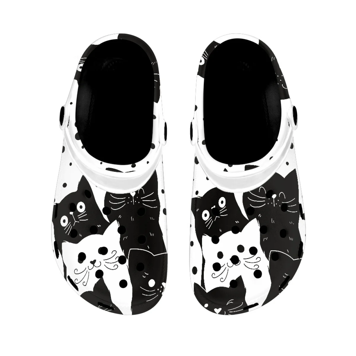 Lovely Cat Pattern Summer Women Sandals 2023 Indoor Outdoor Casual Breathable Slippers Garden Shoes for Woman Girls Lightweight