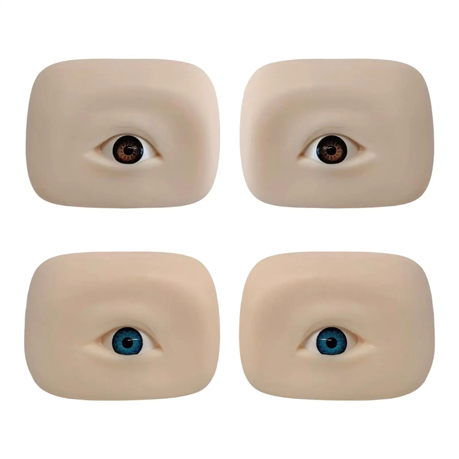

Silicone Eyes Model with Eyeball Practice Soft Easier Paint Clean Easier