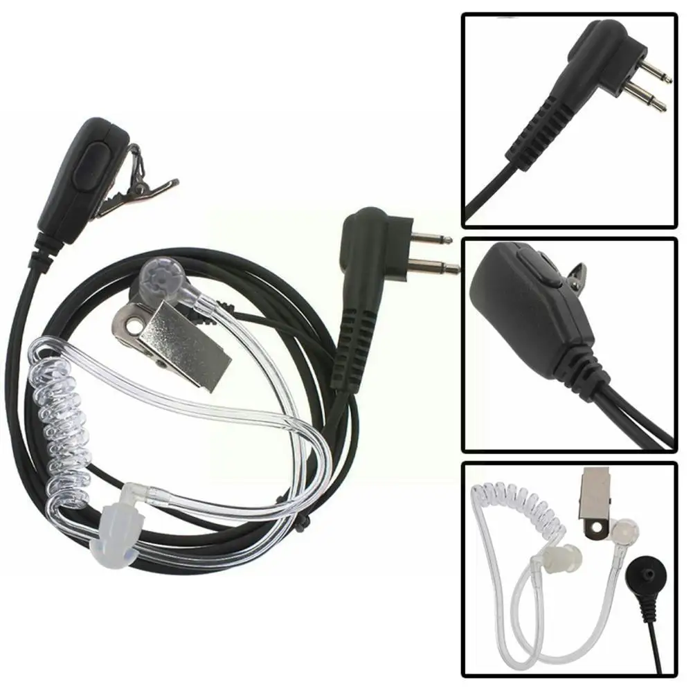 

For Xtn Xv Ax Series Radio 2pcs 2-pin Mic Ptt Earpiece Headset For Cb Radio Cp88 Cp040 Cp100 For Walkie T H7t4