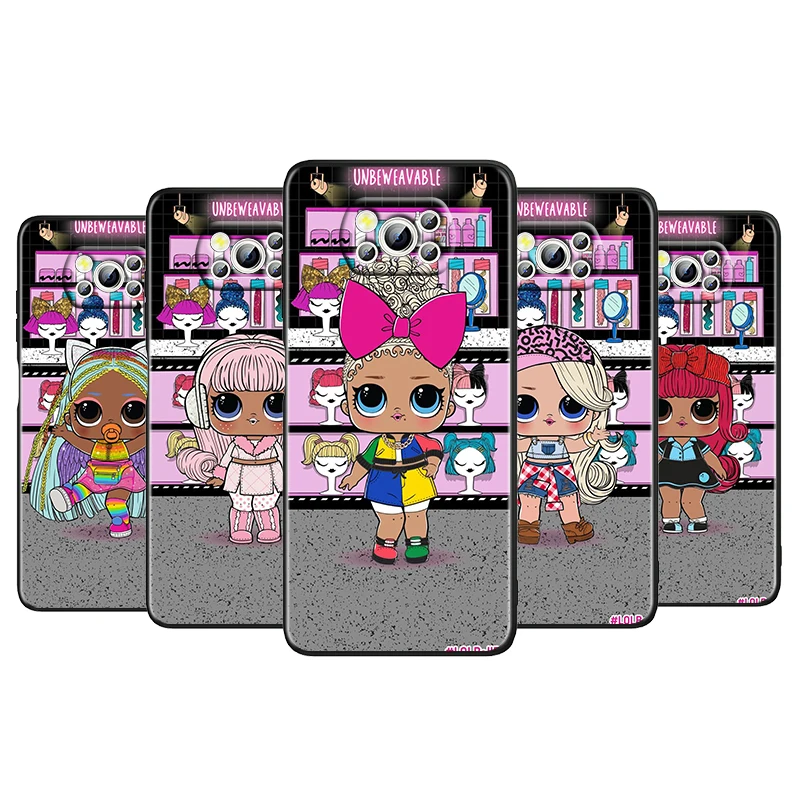 

L.O.L. SURPRISE Love Doll For Xiaomi Poco M4 X4 X3 F3 GT NFC M3 C3 M2 F2 F1 X2 Pro Silicone Soft TPU Black Phone Case Cover Capa