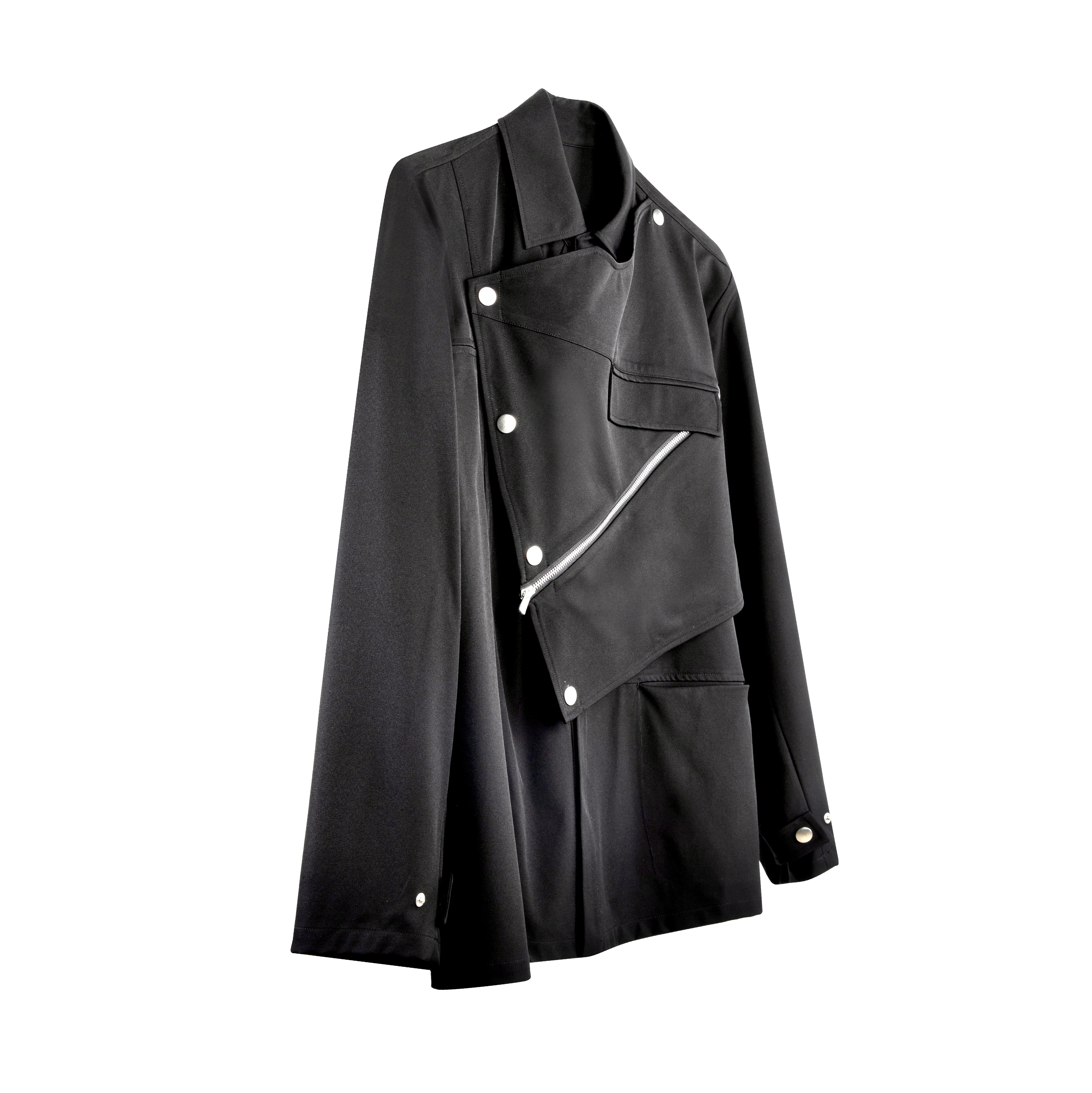 

M-6XL! Oversized custom men's coats 2022The new design of a four-snap zipper spliced long-sleeve jacket for men