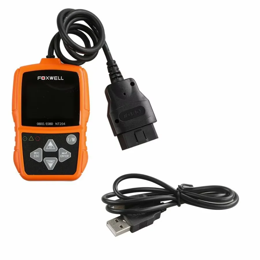 Лучшее качество FOXWELL NT204 OBD2 CAN диагностический инструмент считыватель кодов