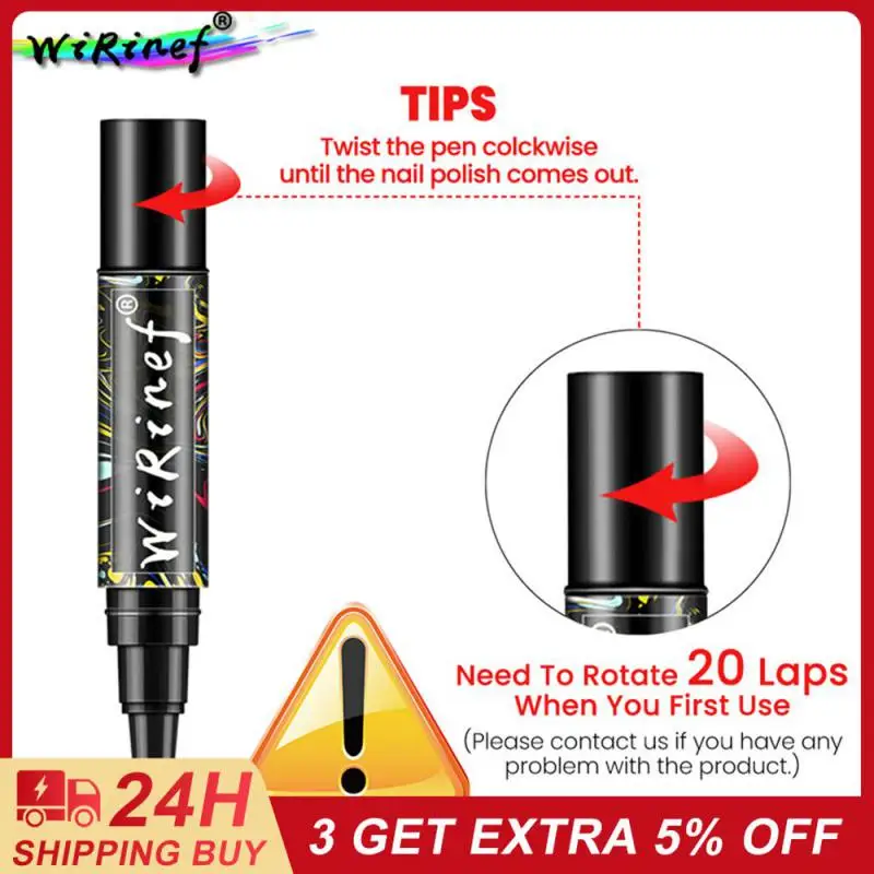 

Nail Polish Pen 3-in-1 Nail Polish Polish Glue Nail Accessories Nail Varnish Pen Semi Permanent Base Top Coat Nail Gel Pen