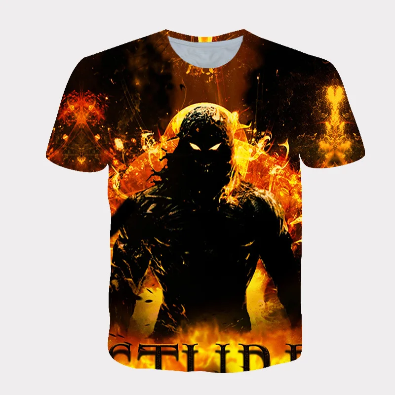 

2023 New Women Fashion 3D Men Graphic T Shirts Personality Skull Printed T-shirt Short Sleeve Tee Y2K Cool Oversized Casual Tops