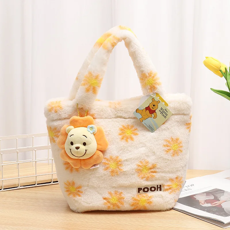 

Disney Plush Handbag Peripheral Products Disney Toy Story Series Lotso Pooh Bear Alien Plushie Bag Kawaii's Kid's Storage Bag