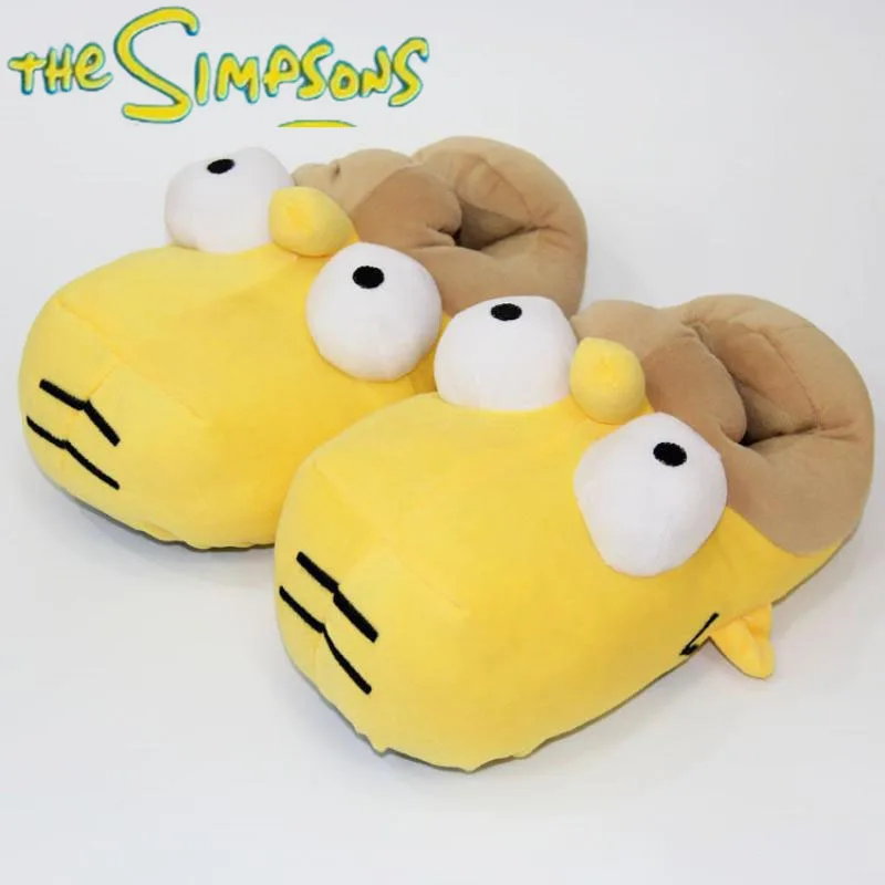 

Зимние тапочки в стиле аниме Симпсоны, Мультяшные хлопковые тапочки для косплея с аниме-рисунком, домашние тапочки для мальчиков и девочек, ...