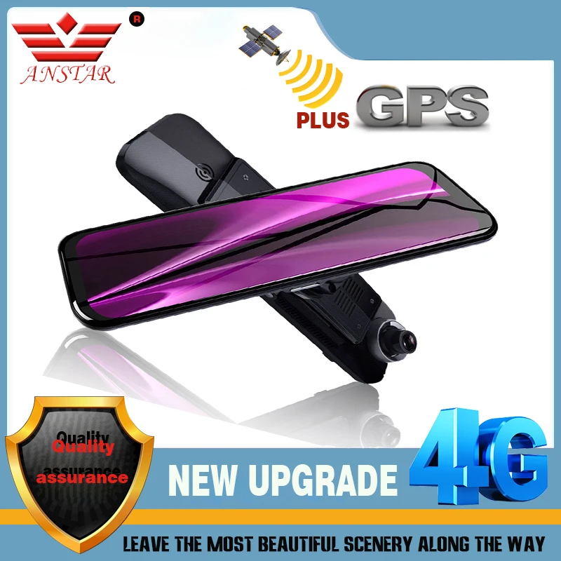 Anstar Android 4G 10 'зеркало заднего вида с ночным видением Автомобильное Зеркало FHD 1080P видеорегистратор ADAS GPS зеркало заднего вида Автомобильный видеорегистратор