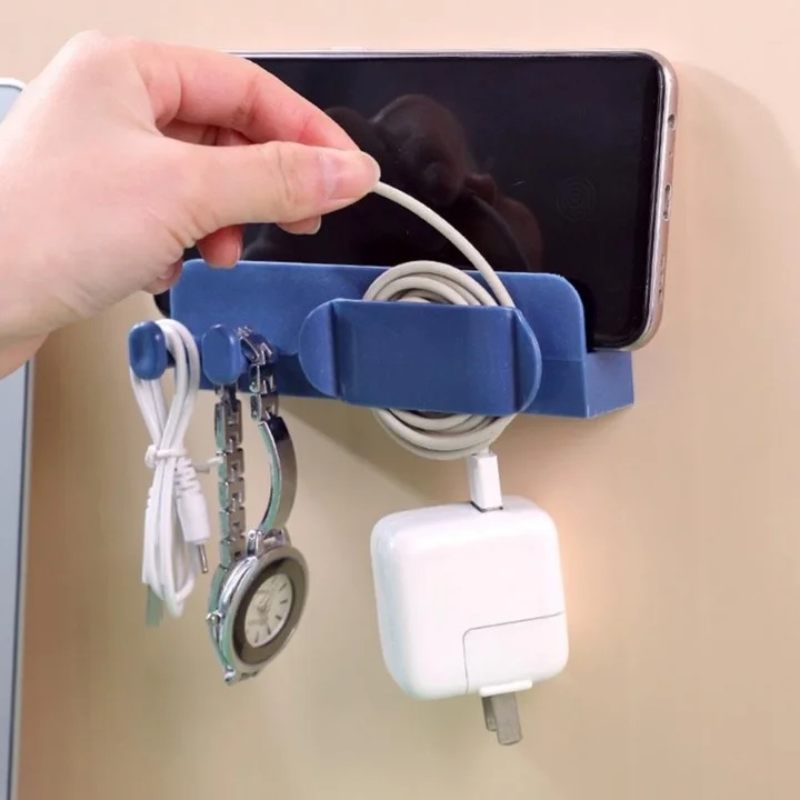

Cable Organizer Clips Winder Cable Management Cord Mobile Phone Holder Cable Manager Fixed Clamp Wire Wall Mounted Hook Storage
