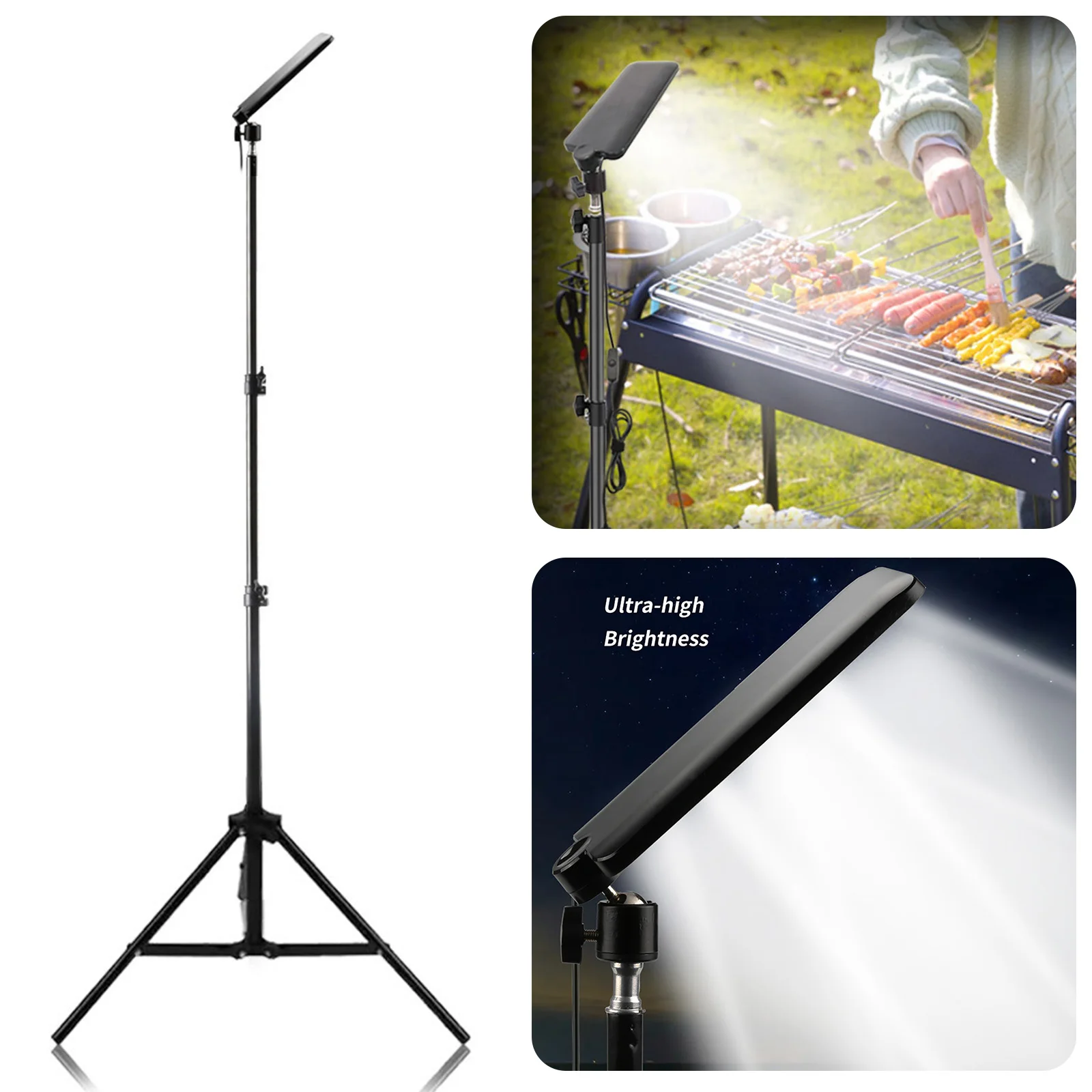 

Camping Light Adjustable Height 1680LM Portable LED Work Light with Tripod Stand for Camping Emergency Car Repairing