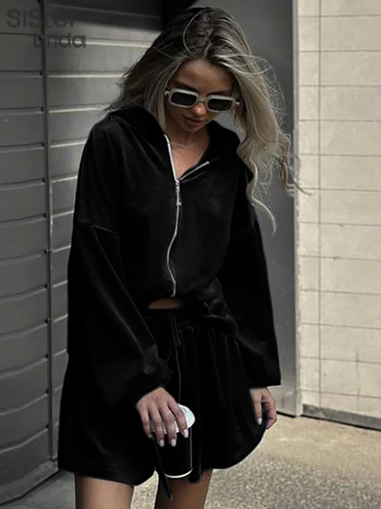 Sisterlinda осенний выпуск Junior мини сексуальный уличный костюм с юбкой K24S57221