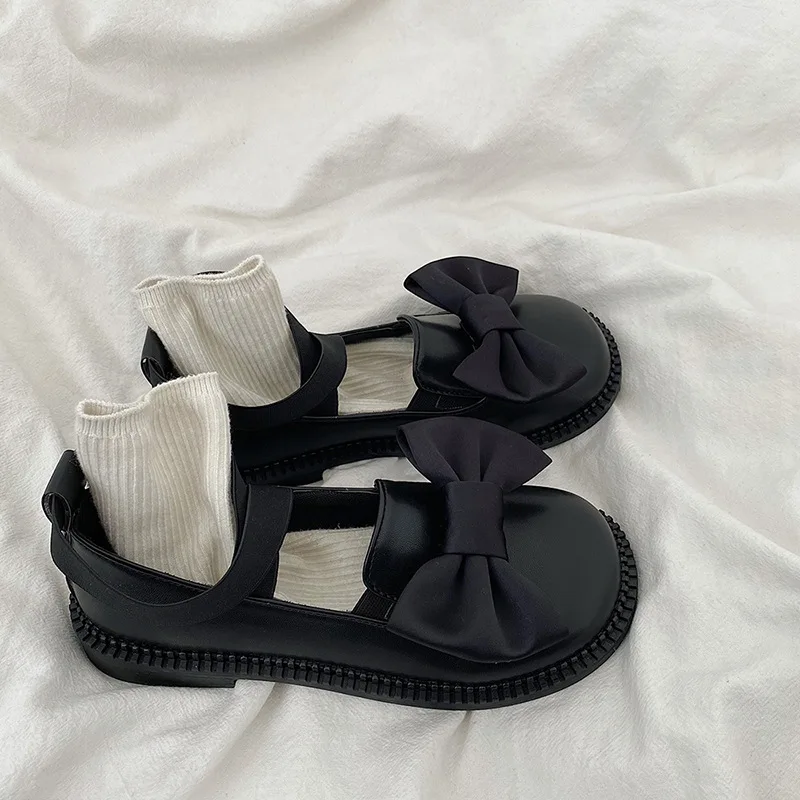 

2022 New Spring Women's Single shoes British Style Retro Bowknot All-match Sweet Mary Janes