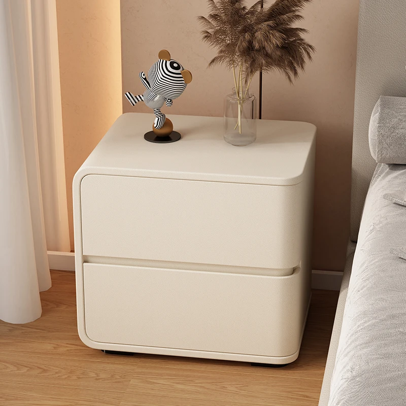 

Modern Mobile Bedside Table Bedroom Closets Nordic Furniture Luxury Art Solid Wood Nightstands Bedside Cabinet Table De Chevet 6