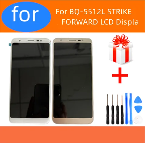For BQ-5512L STRIKE FORWARD LCD Display Touch Screen Digitizer Replacement BQ 5512L Phone Parts With Free Tools |