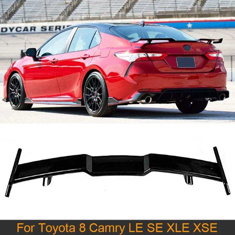 

Car Rear Trunk Spoiler Wing For Toyota 8th Gen Camry LE SE XLE XSE 2018-2021 ABS Black Rear Boot Lid Highkick Spoiler Wing Lip