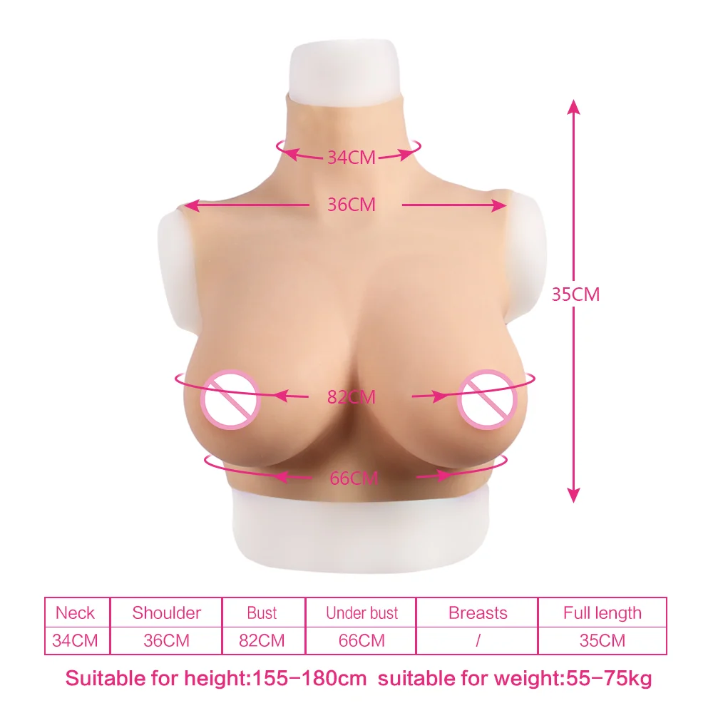 

C-G Cup Silicone Breast Forms Plate for Crossdressing CD Transgender Drag Queen Waist Trainer Body Shaper Shapewear