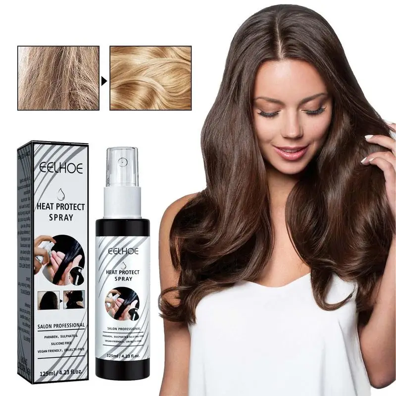 

Heat Protectant Hair Spray 125ml Leave-in Heat Primer Thermal Serum Long-lasting Volumizing Shiny Silky Plump Hairs Salon Style