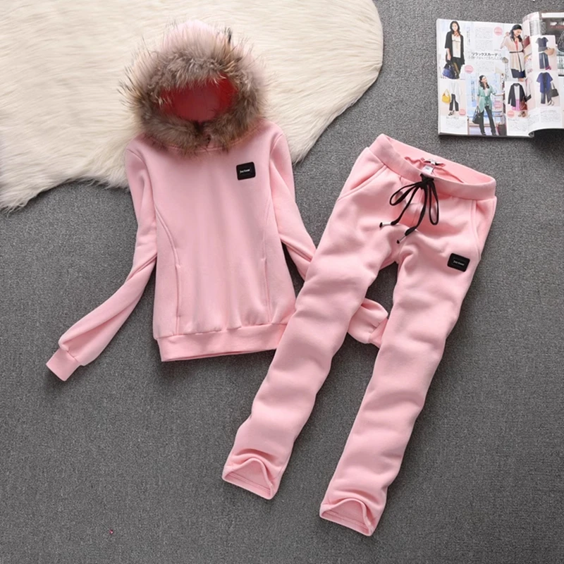Новинка 2024 осенне-зимний флисовый женский комплект из двух предметов с