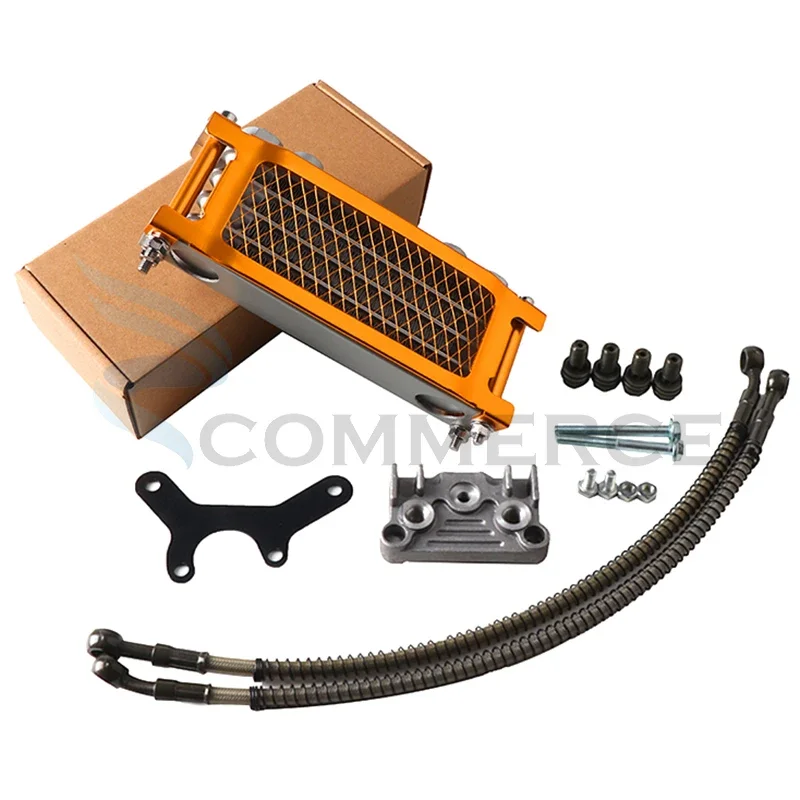 Масляный радиатор для мотоцикла, комплект радиатора для велосипеда-внедорожника 50 90 110 125 140cc Honda Monkey Yamaha Kawasaki, мопеда, скутера, эндуро, мотокросса
