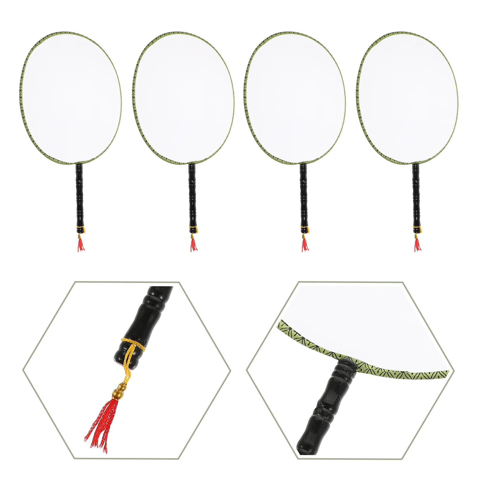 4 шт. круглый веер пустая рука сделай сам деревянная ручка ремесленные веера