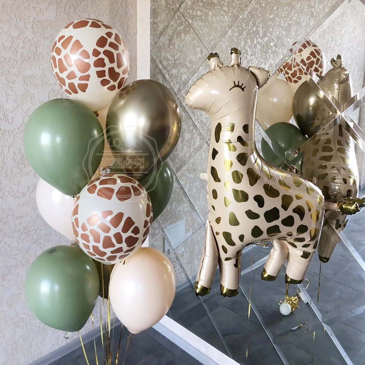 

1pcs New Giraffe Elephant Foil Animal Balloon Cartoon Panther Jungle Deer Safari Party Balloon Baby Girls Birthday Decor Supplie