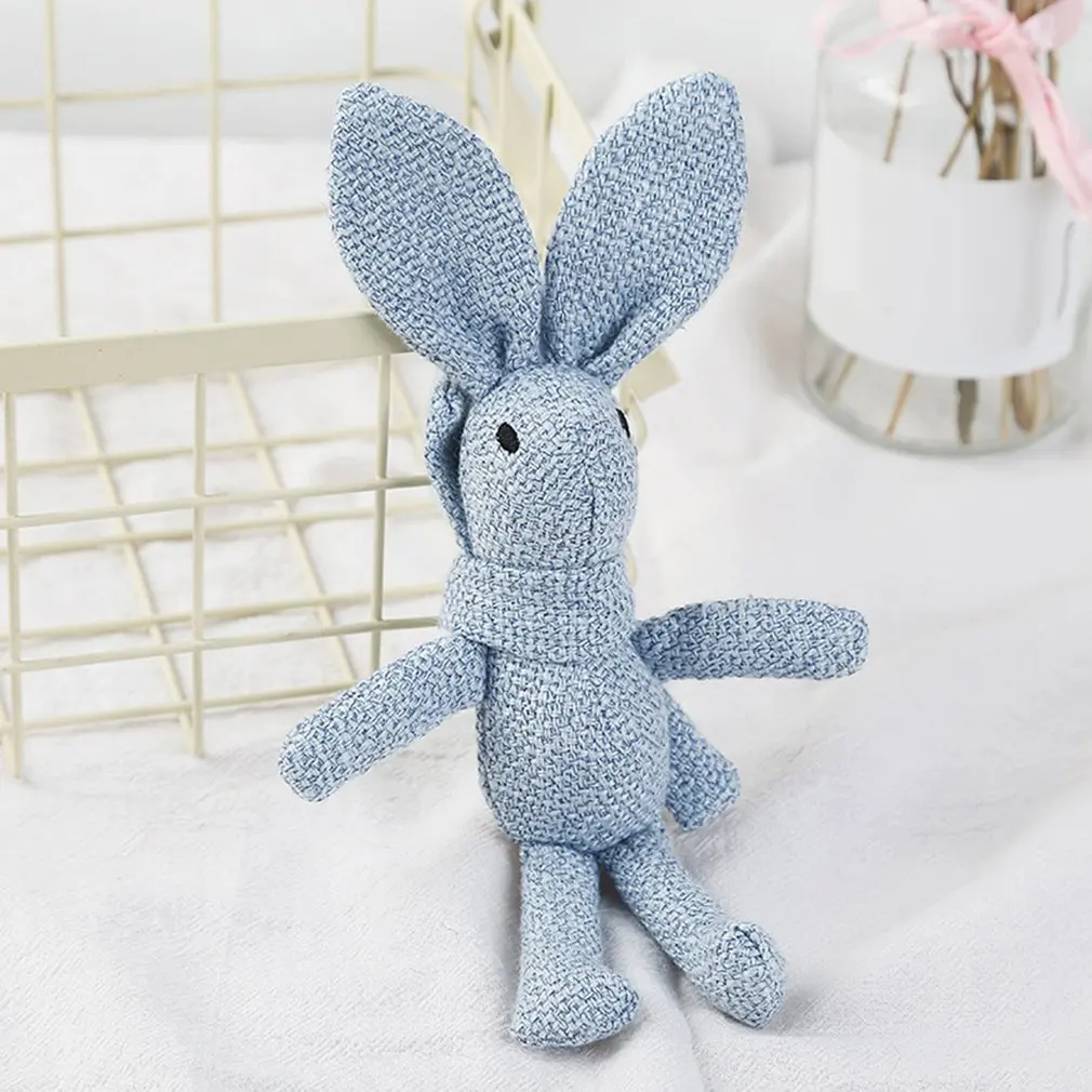 Portable Cute Soft Lace Dress Rabbit Stuffed Plush Animal Bunny Toy Pets For Baby Girl Kid Gift Animal Doll Keychain images - 6