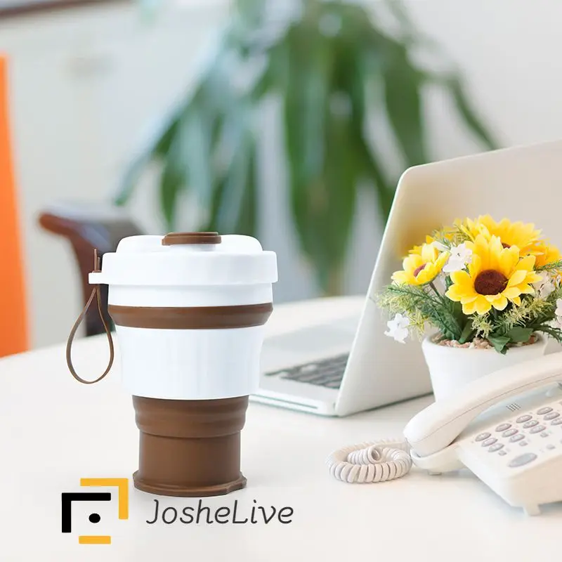 

Складная портативная силиконовая кружка, 480 мл