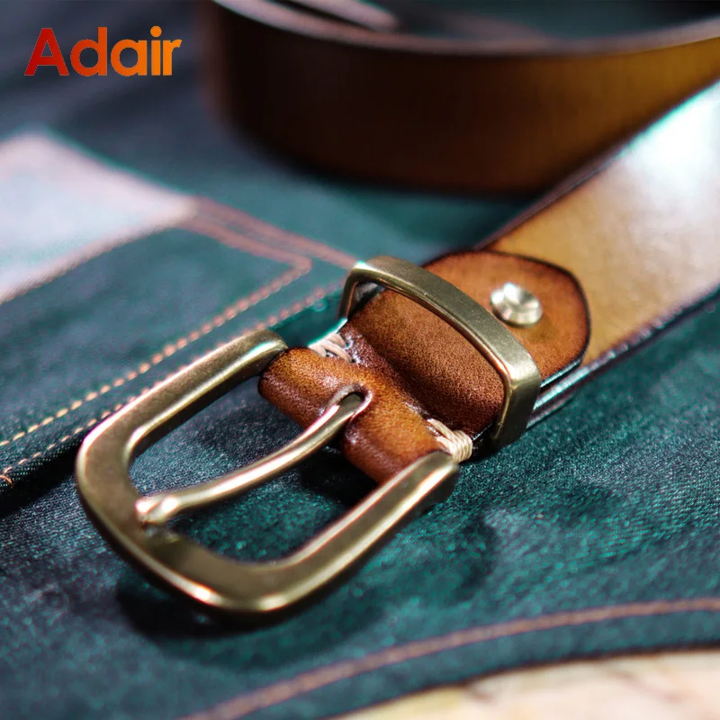 

Men Belt Cowboy Business Genuine Cowskin Leather Pin Buckle Fashion Dress Jeans Designer Belts Male High Quality Man Belt TM076