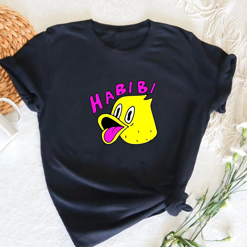

Quackity Merch Quackity Habibi Duck T Shirt Women Summer Round Neck Short Sleeve Tshirt 90s Fashion Graphic Tees
