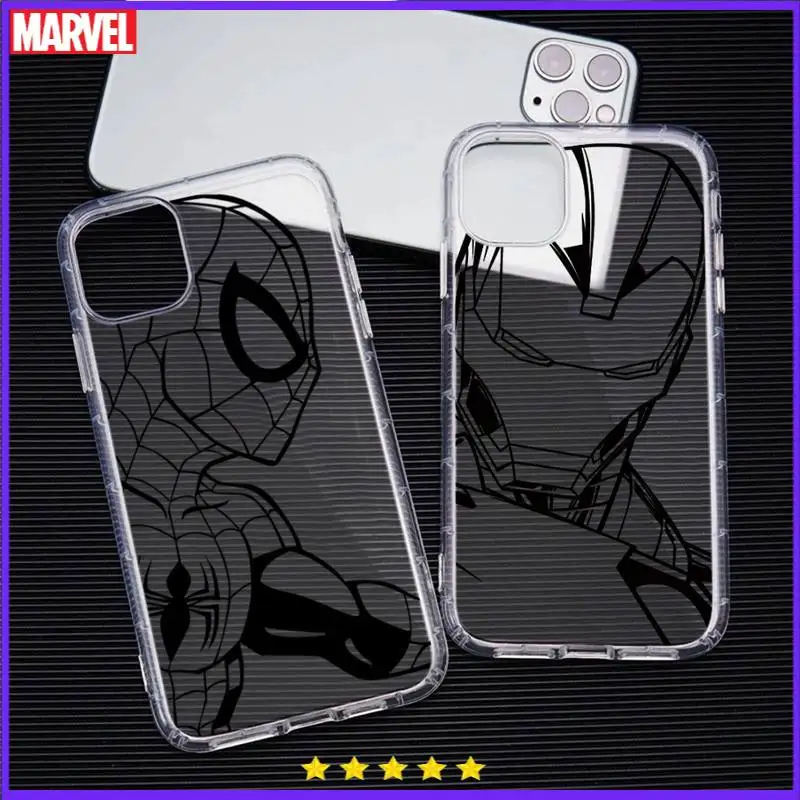 

spider man iron man Transparent Phone Case For POCO F1 F2 F3 Pro X3 M3 9C 10T Lite NFC Anime Cover Silicone Prett mi 10 ultra