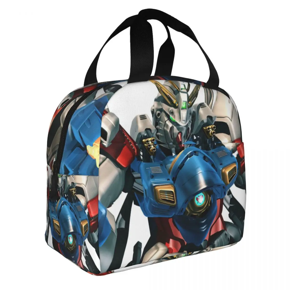 Anime - Gundam Lunch Bento Bags Portable Aluminum Foil thickened Thermal Cloth Lunch Bag for Women Men Boy