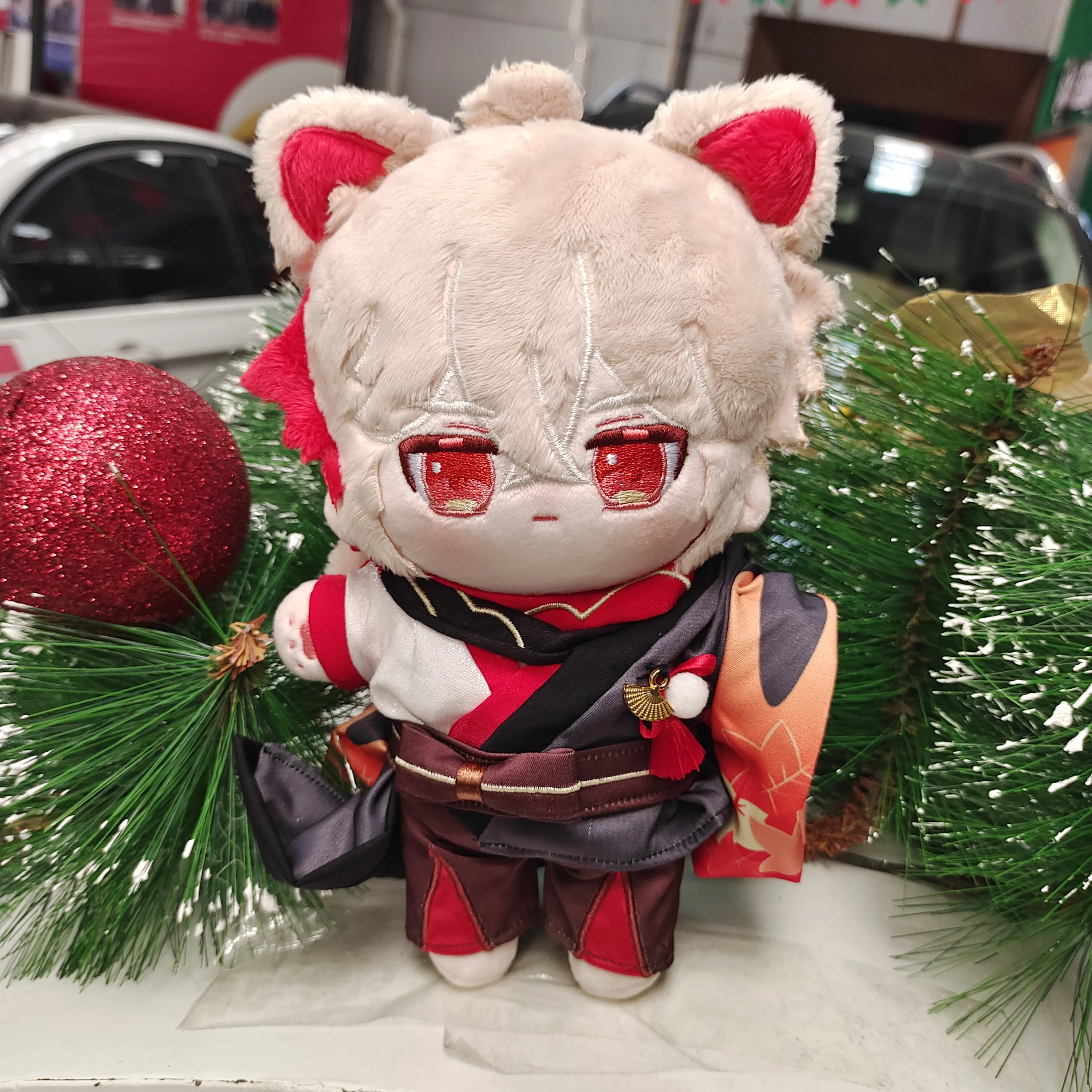 

Anime Game Genshin Impact Kaedehara Kazuha 20cm Plush Cat Ears Doll Change Clothes Costume Outfit Toy Soft Cosplay Fans Gifts