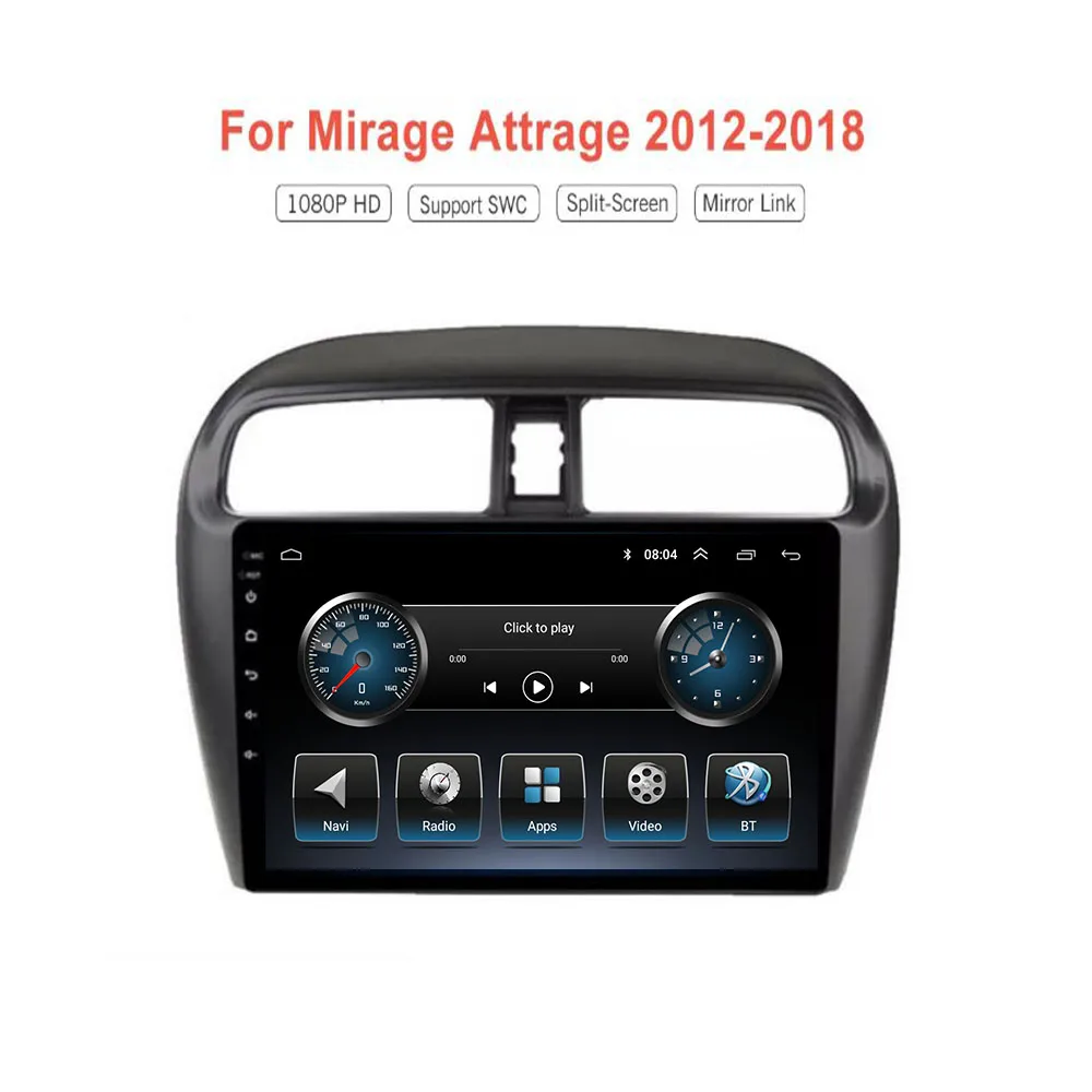 

Android Auto Radio For Mitsubishi Mirage Attrage 2012-2018 Car Radio Multimedia Video Player Navigation GPS 2din DVD Camera