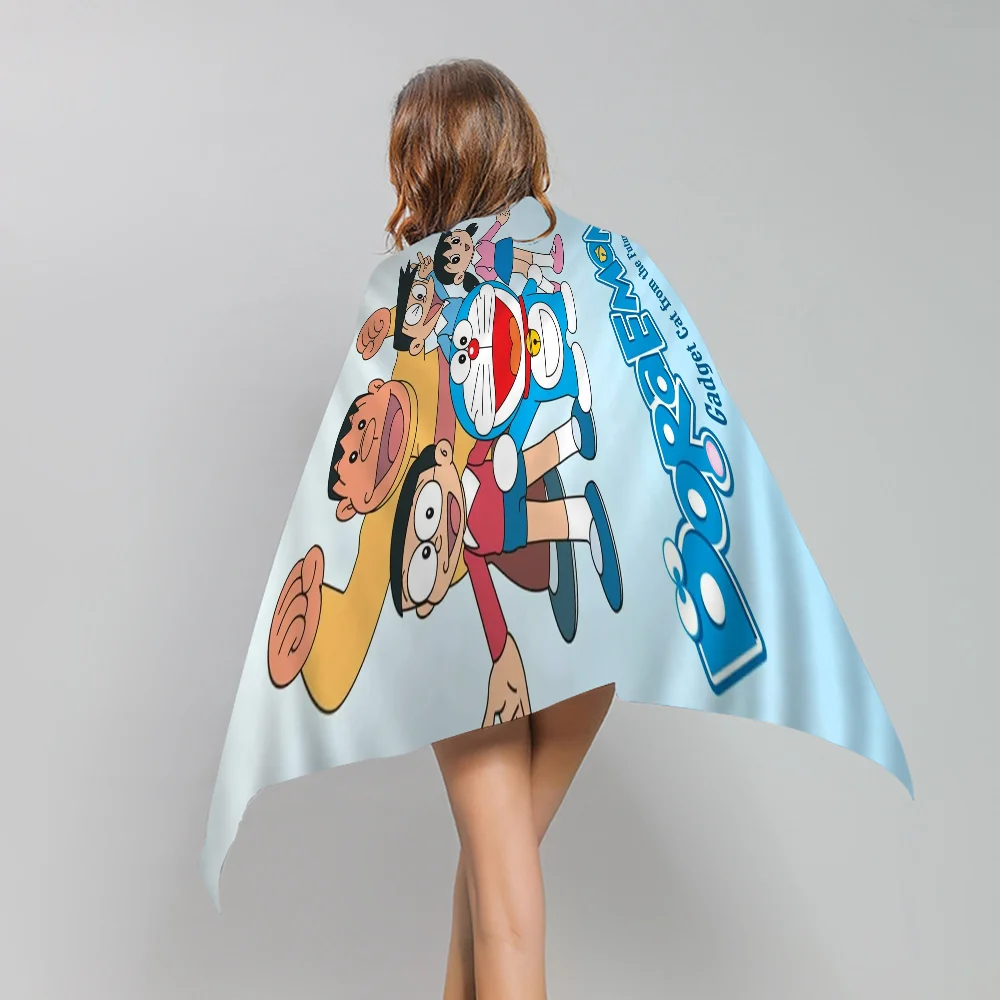 D-Doraemon Большие пляжные полотенца из микрофибры Быстросохнущее полотенце