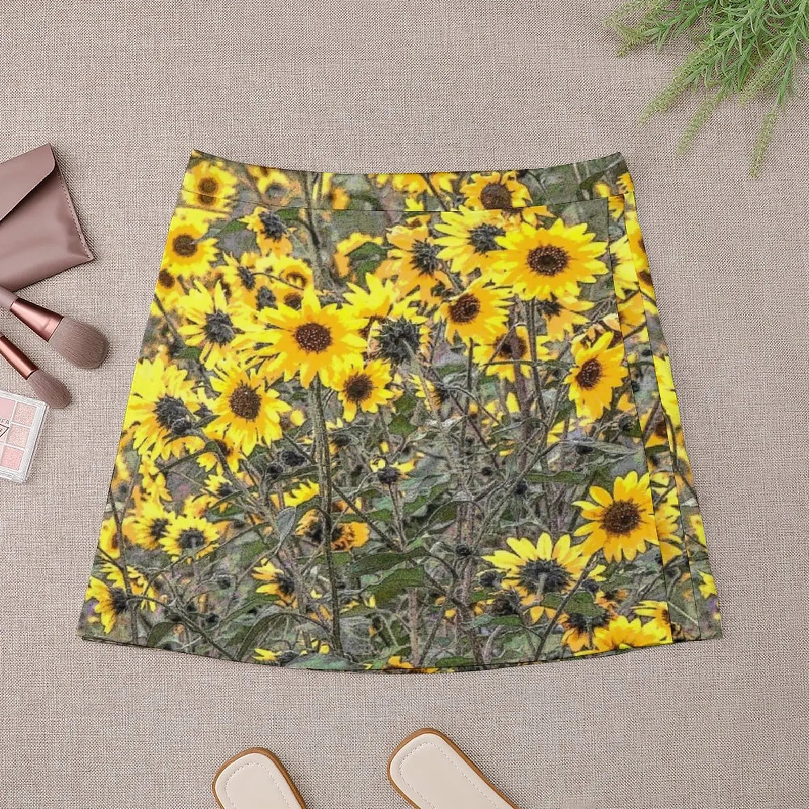 Горные подсолнухи Ski Apache Нью-Мексико Мини-юбка Элегантные социальные женские