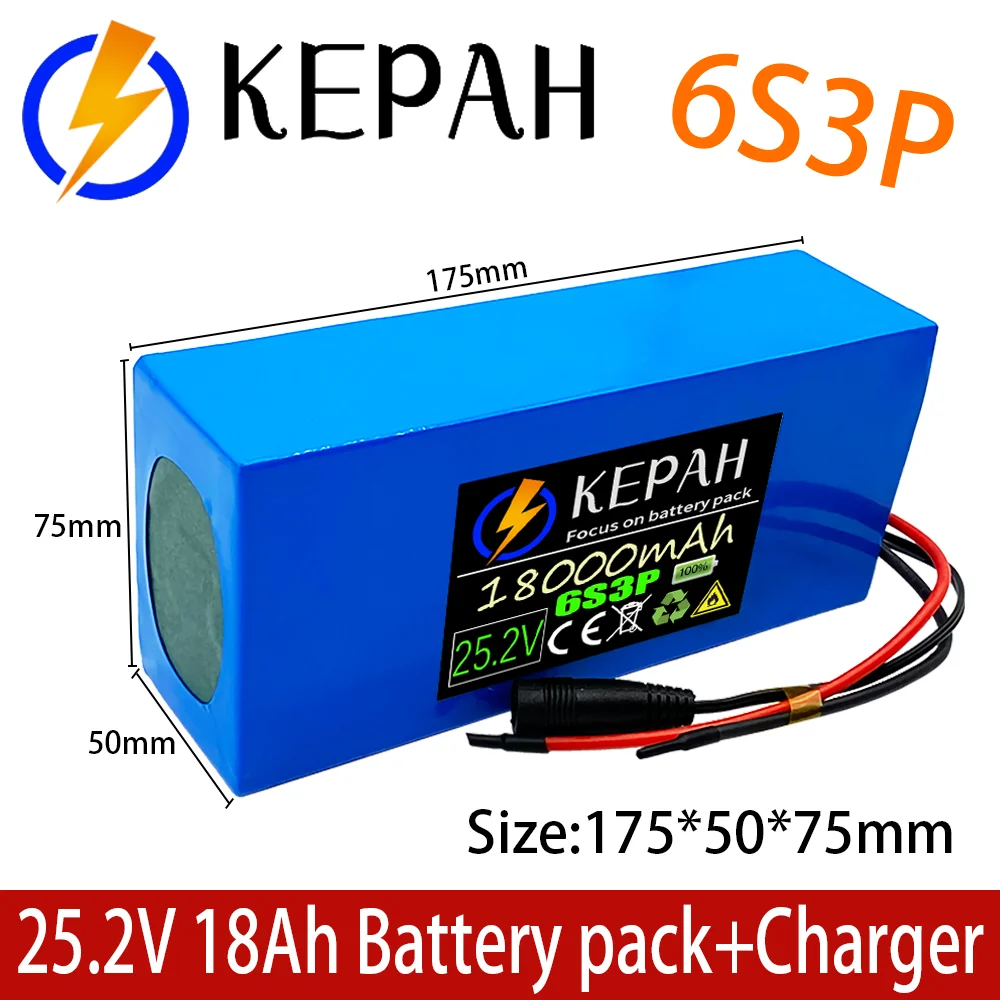 

The new lithium-ion batteries 6s3p 24V 18ah 18650 25.2V 18000mah are used for electric mopeds