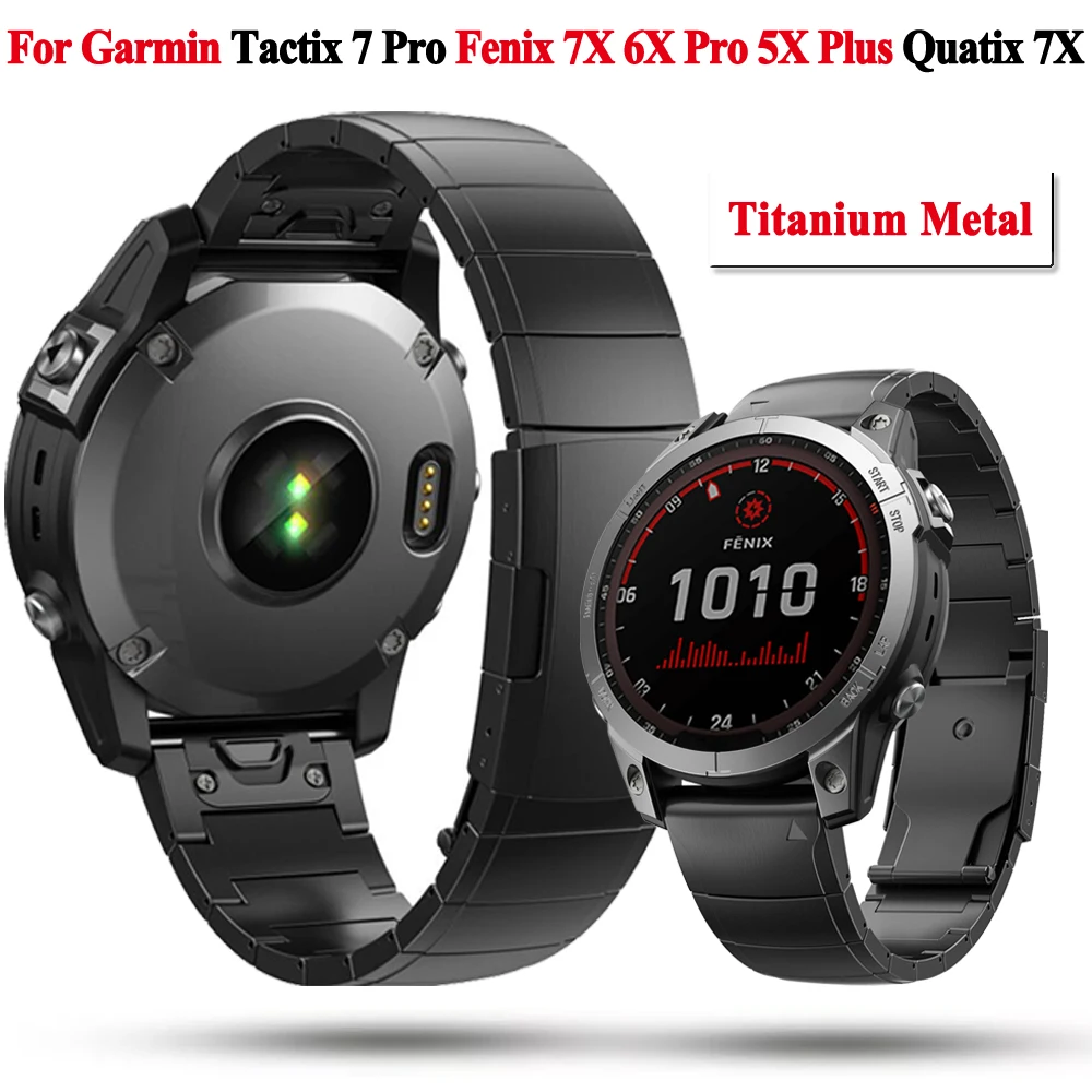 

26mm Quickfit Titanium Watch Band For Garmin Fenix 7X 6X Pro 5X Plus Tactix 7 Pro Bracelet Quatix 7X Descent MK1 MK2 MK2i Strap