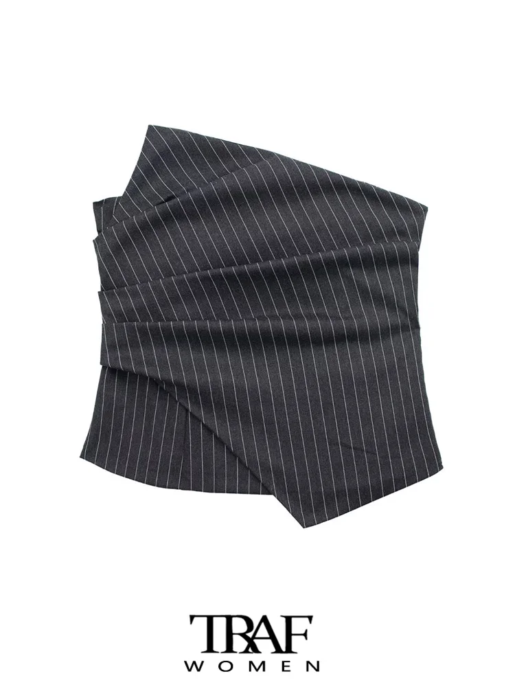 

Кроп-бюстье Женское с рюшами и молнией сбоку, прямого покроя