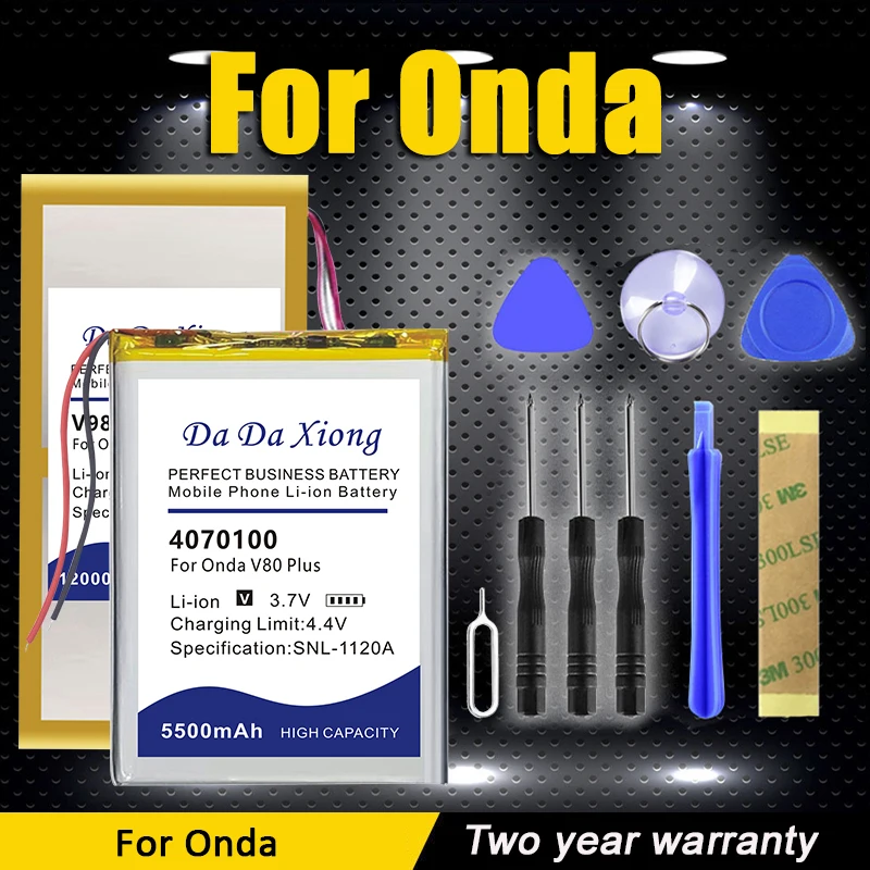 Аккумулятор V101w V989 4070100 для Onda V10 V18 V80 V101w VX610W V819 V820W V989 V891W V102W W11A OC801 OI100 Pro Plus, планшетный ПК